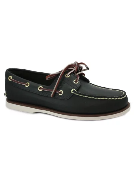 TIMBERLAND Mokasinke TIMBERLAND CLASSIC BOAT SHOE barca navy blu scarpe uomo lacci light pelle traper crni