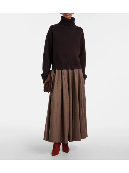 Decupat heláncă Extreme Cashmere din cașmir maro