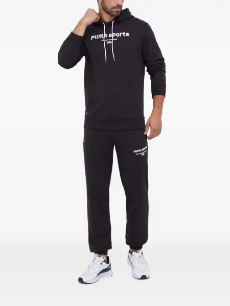 Hoodie Puma με σχέδιο με κορδόνι μαύρο