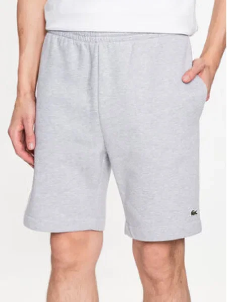 Lacoste teplákové šortky pánske s bavlnou sivá