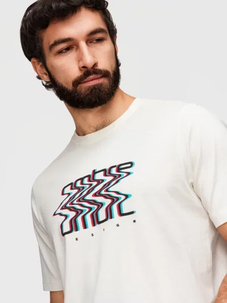 Tricou Ombre alb
