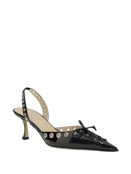 Pantofi cu toc Mach & Mach slingback negru