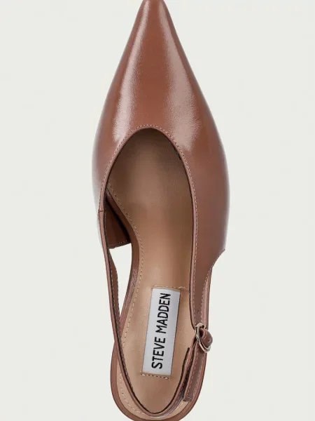 Bőr tűsarkú félcipő Steve Madden barna