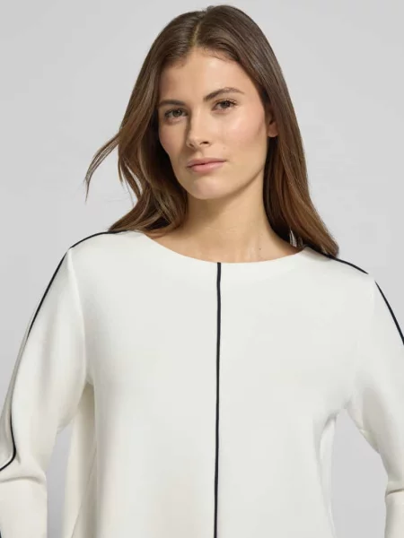 Bluza o kroju regular fit ze szwami w kontrastowym kolorze S.oliver Black Label czarna