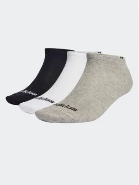 ADIDAS SPORTSWEAR Sportzoknik Thin Linear szürke melír / fekete fehér