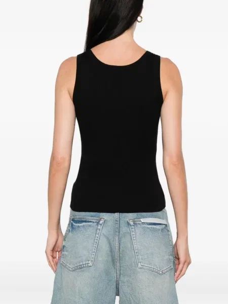 Top Kenzo cu broderie cu model floral negru
