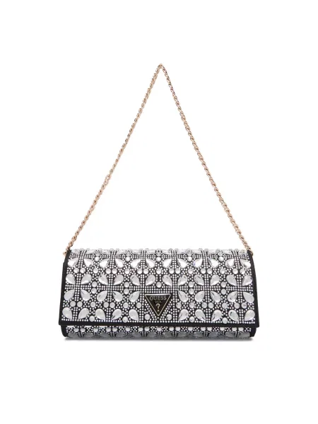 Guess Τσάντα Elsie Mini Ασημί