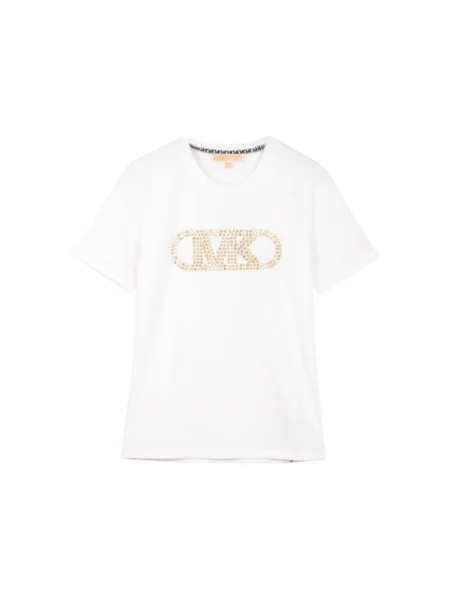 MICHAEL Michael Kors Tričko EMPIRE zlatá biela