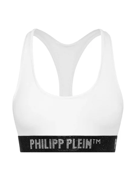 Stanik sportowy Philipp Plein z dżetami biały