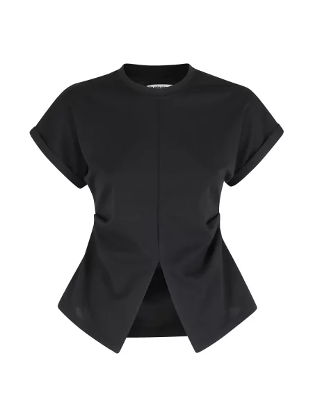 Koszulka La Piscine z krótkim rękawem z rozcieciem czarna