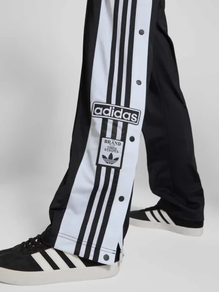 Spodnie dresowe Adidas Originals z kapturem do biegania czarne