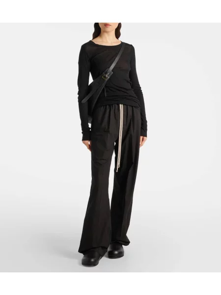 Papuci tip mules Rick Owens din piele negru