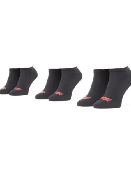 Levi's® Set de 3 perechi de șosete joase unisex negru