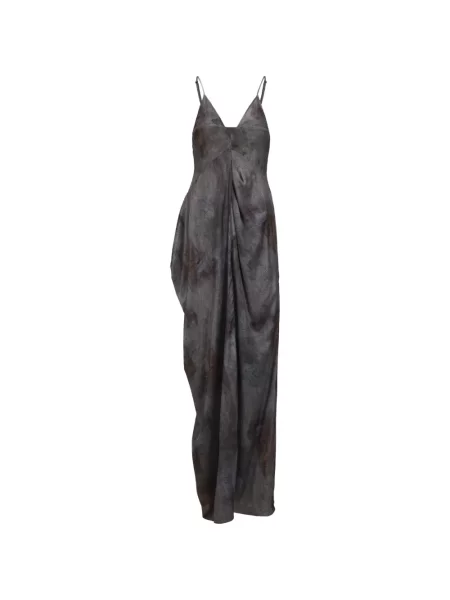 Rochie maxi Elywood asimetrică drapată gri