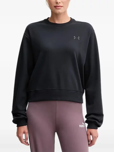 Pulover Under Armour cu decolteu rotund cu autograf negru