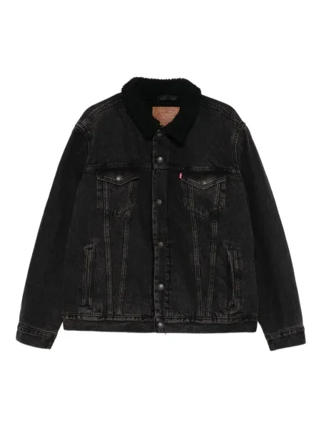 Geacă de blugi Levi's® din piele de căprioară maro