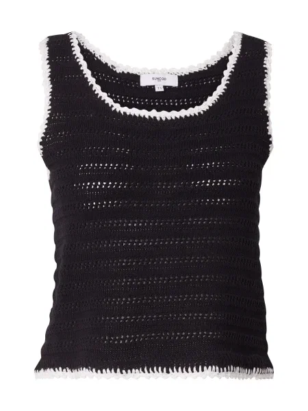 Suncoo Top brodat PULL PIDGI negru alb