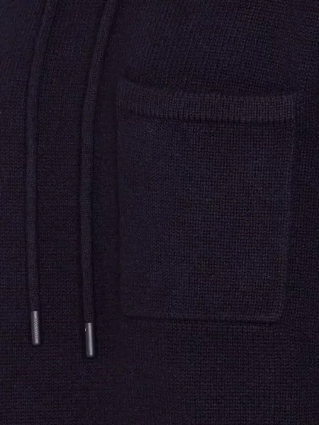 Pulover Max Mara cu glugă negru