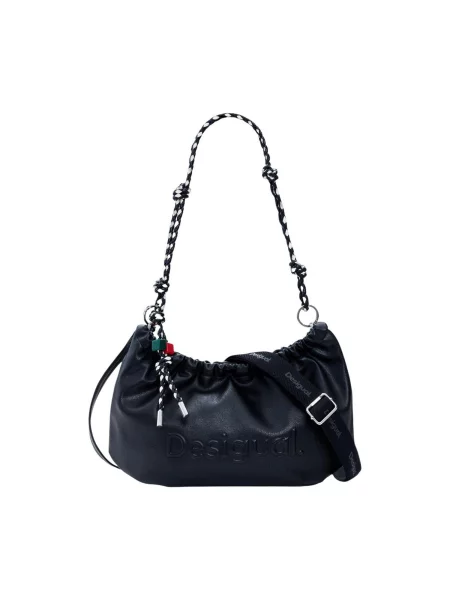 Crossbody kabelka Desigual s autogramom čierna
