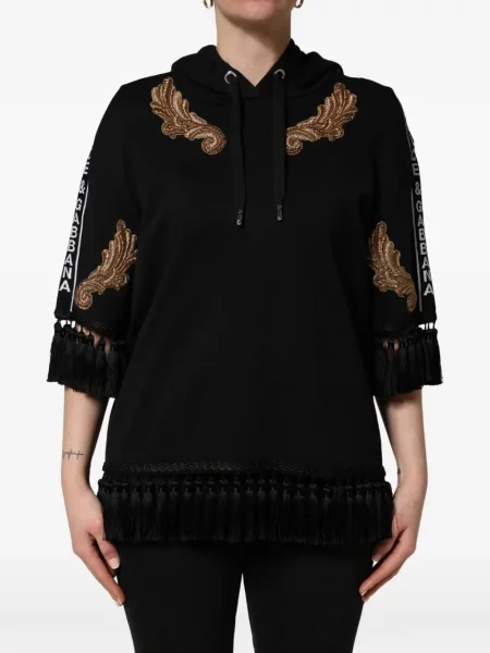 Kapucnis melegítő felső Dolce & Gabbana fekete