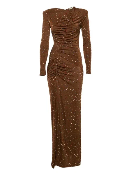 Костюм макси рокля The New Arrivals Ilkyaz Ozel кафяво