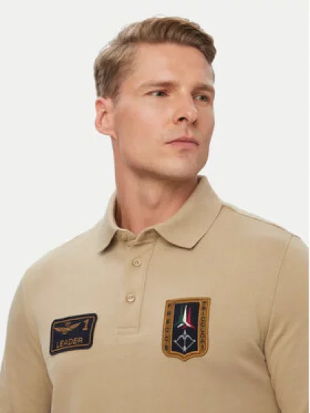 Aeronautica Militare Polo marškinėliai smėlio