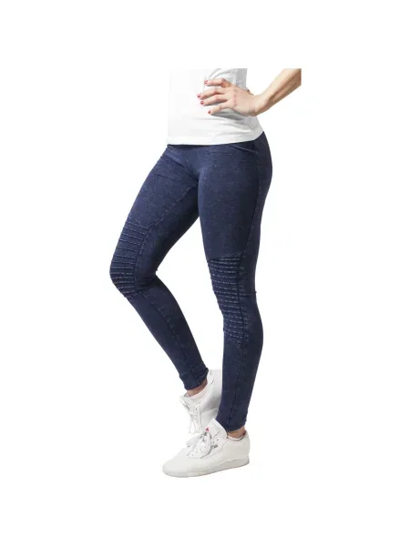 Leggings Urban Classics din jerseu albastru