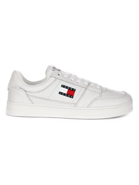 Tommy Jeans sneakersy skórzane TJM THE GREENWICH NEW ESS biały