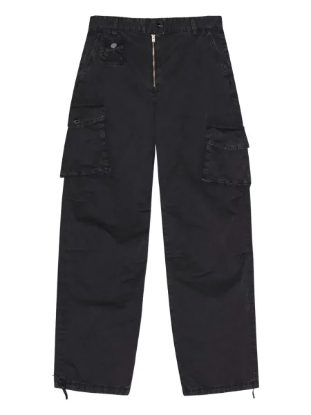 Pantaloni cargo Ganni negru
