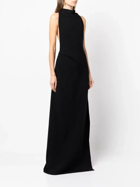 Dlouhé oblekové maxi šaty Proenza Schouler černé