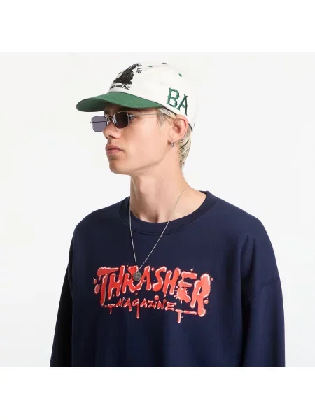 Hanorac crewneck Thrasher albastru