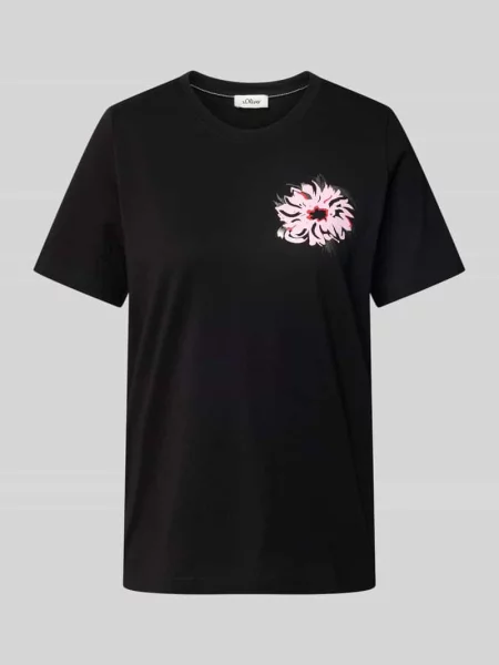 T-shirt o kroju relaxed fit z czystej bawełny S.oliver Red Label