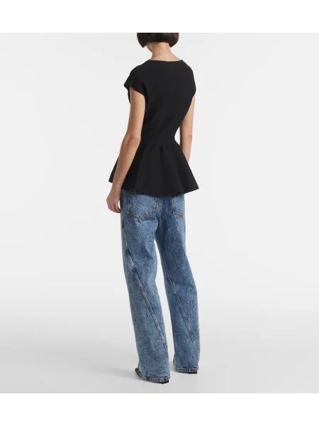 Cu peplum top Alaïa negru