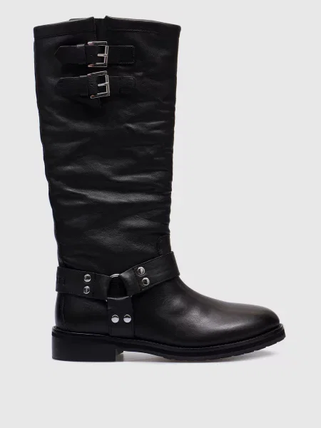 Шкіряні чоботи Darcy з логотипом Twinset чорні