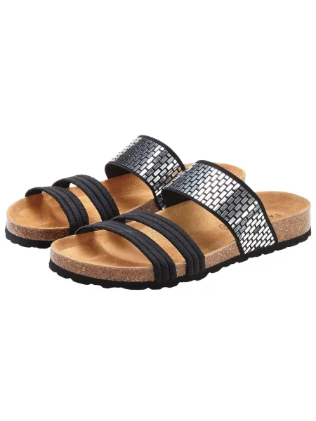 LASCANA Saboți / argintiu negru