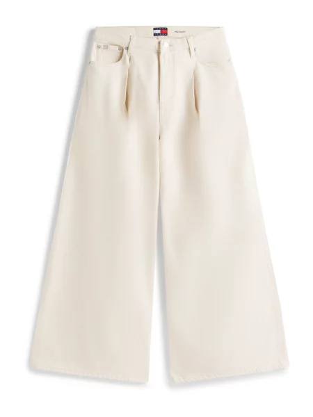 Tommy Jeans Pantaloni cu cute denim alb