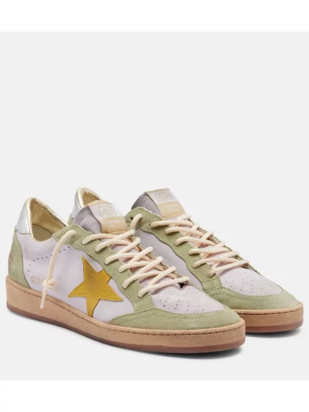 Sneakerși Golden Goose Ball Star din piele de căprioară auriu