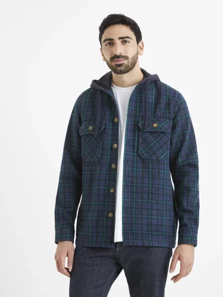 Риза Celio с качулка синьо