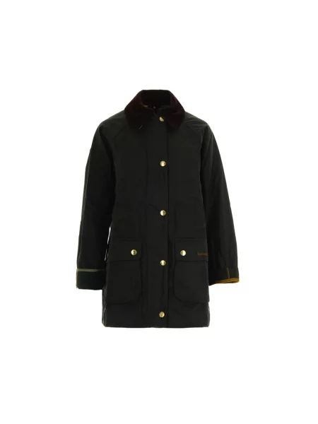 Woskowana parka Barbour zielona