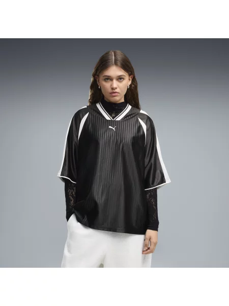 PUMA koszulka piÅ‚karska T7 o kroju oversize OdzieÅ¼ S czarny