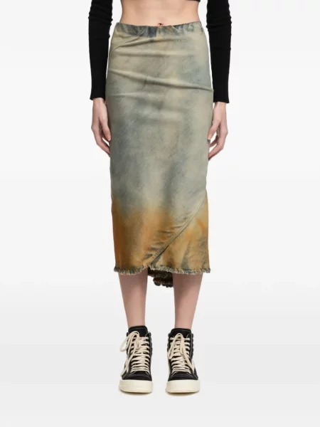 Fustă midi Rick Owens Drkshdw albastru