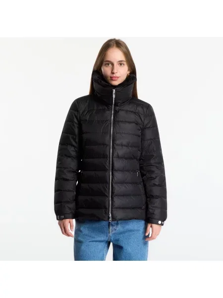 Μπουφάν Calvin Klein Satin Lw Short Puffer With Fur Black XS μαύρο
