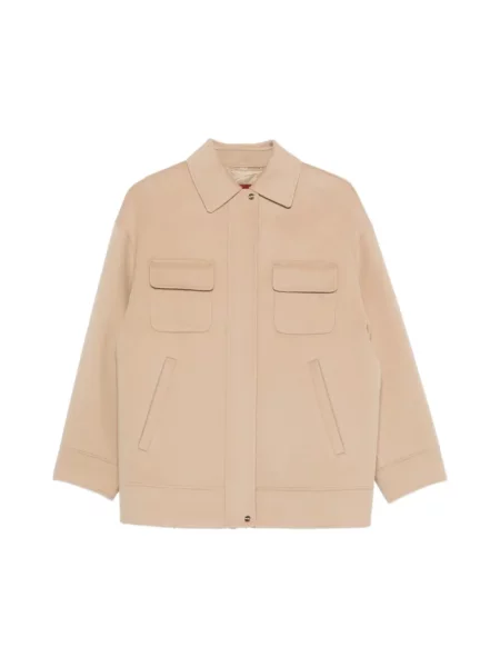 Lekka kurtka Max Mara Studio wełniana beżowa