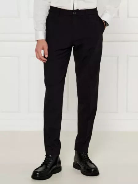 Armani Exchange Nadrág gyapjú hozzáadásával fekete