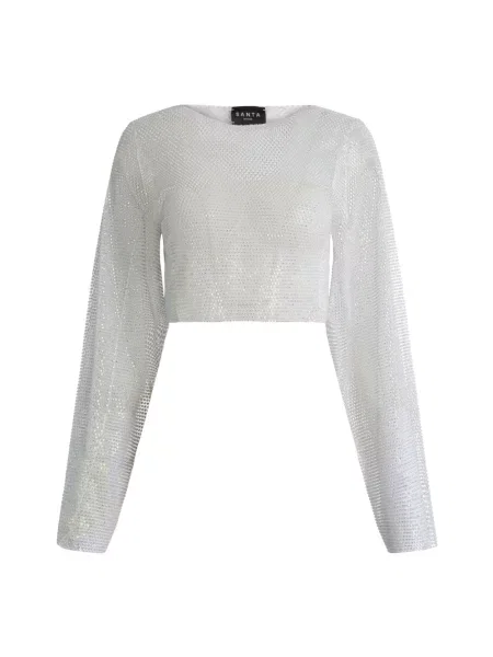 Szeroki szeroki rękaw top Santa Brands biały