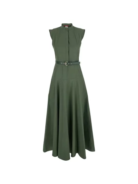 Rochie Max Mara din poplin de costum verde