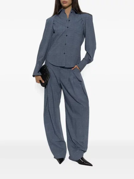 Pantaloni Iro în carouri albastru