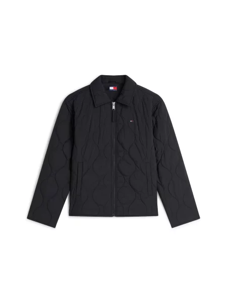 Tommy Jeans Geacă de primăvară-toamnă negru