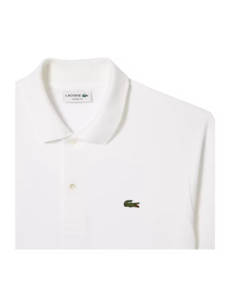 Koszulka polo o kroju slim fit z czystej bawełny Lacoste biała