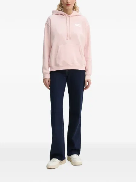 Pulover Levi's® skinny fit cu imagine cu decolteu rotund galben